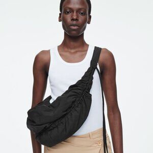 COS Canopy Black Nylon Cross Body Bag